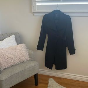 Forever 21 limited edition warm tie waist coat in black
